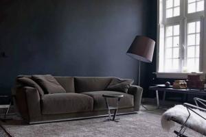 Siyah oturma odası - özel tasarımın fotoğrafı