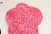 Knitted clothes with crochet roses Simple master class on knitting a rose with one openwork stripe